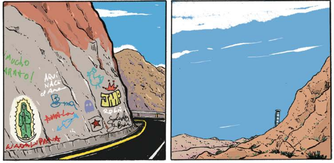 Two panels of La Rumorosa from "Halfway to Somewhere"